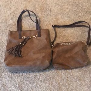 Liz Soto genuine leather handbag and purse insert